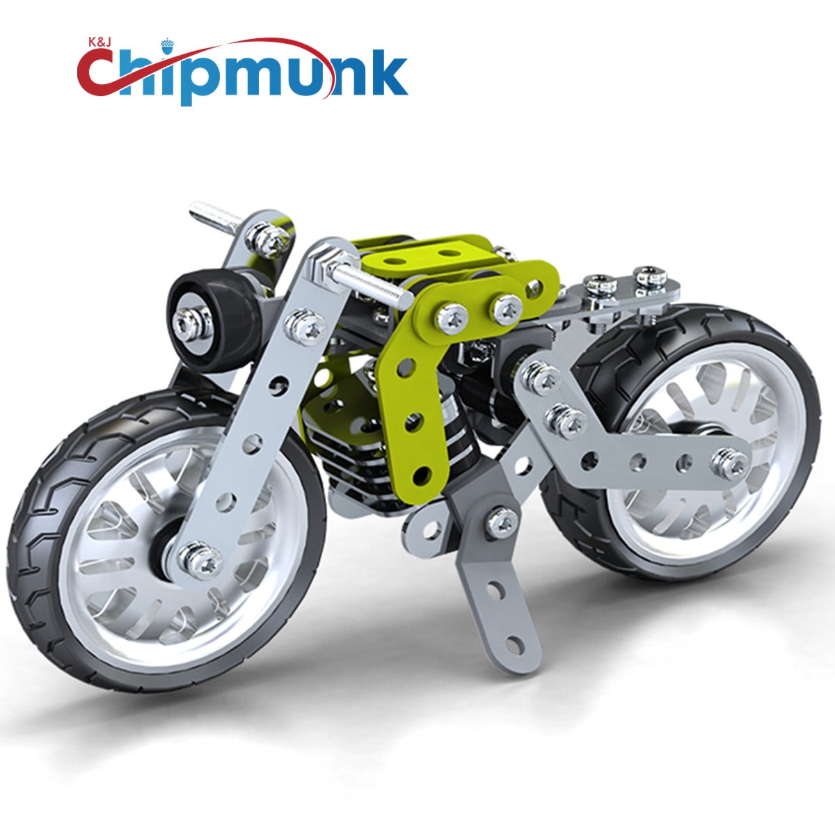 Erector Sets STEM Building Toys Retro Style Motorcycle Metal Assembled