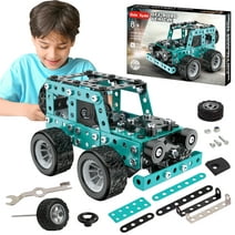 Erector Sets STEM Model Building Toys Metal  Jeep off-Road Kit Gifts for Kids Age 8-16 Blue