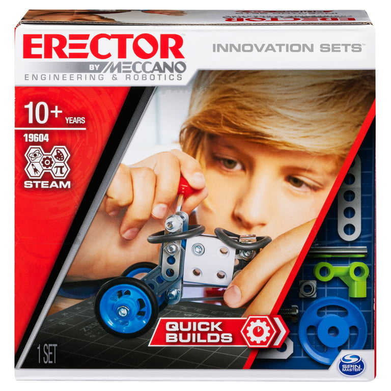 Erector by Meccano, Quick Builds, S.T.E.A.M. Building Kit with