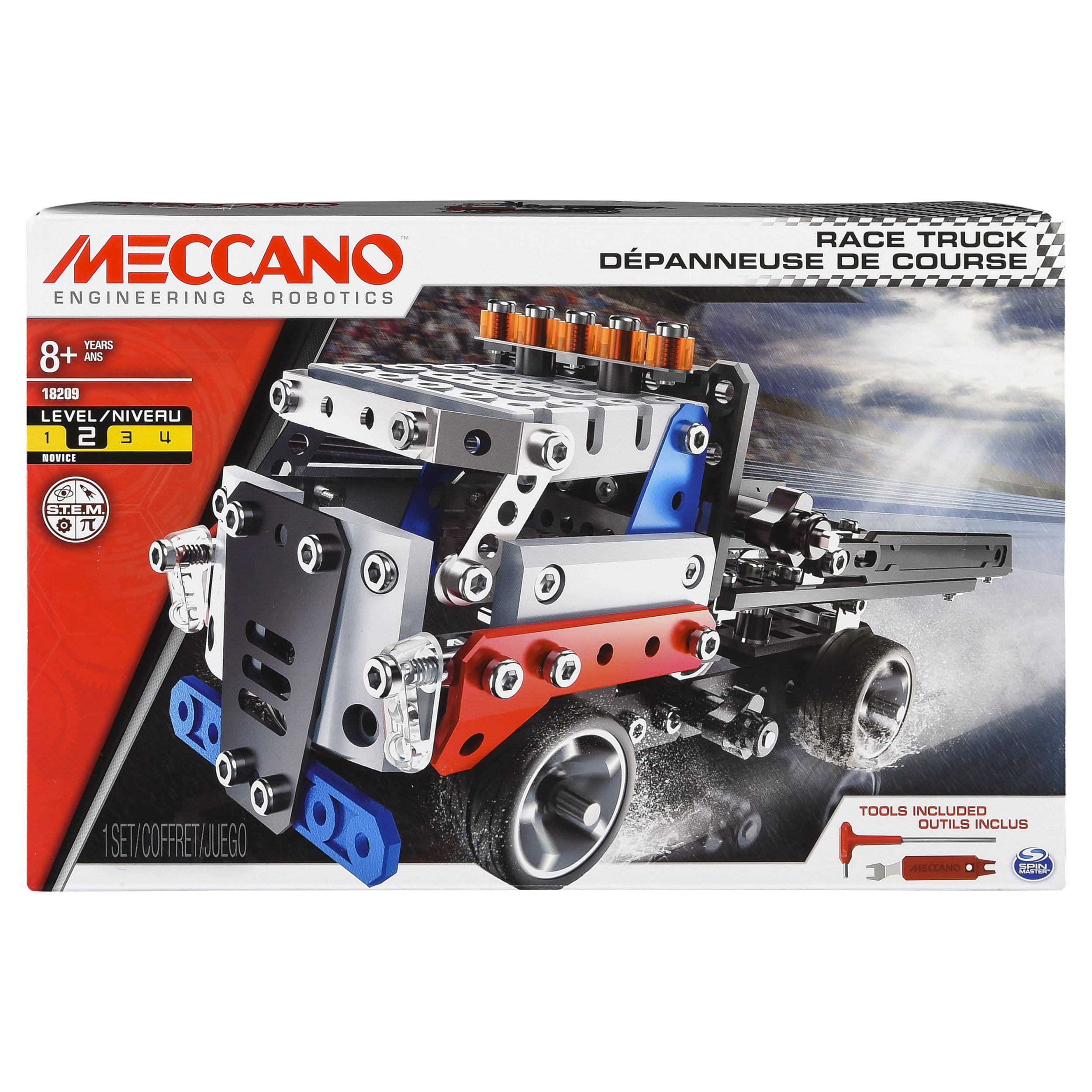 MECCANO ERECTOR CAR ENGINEERING & ROBOTICS TOY 30 PARTS TOOLS INCLUDED 8+  YEARS