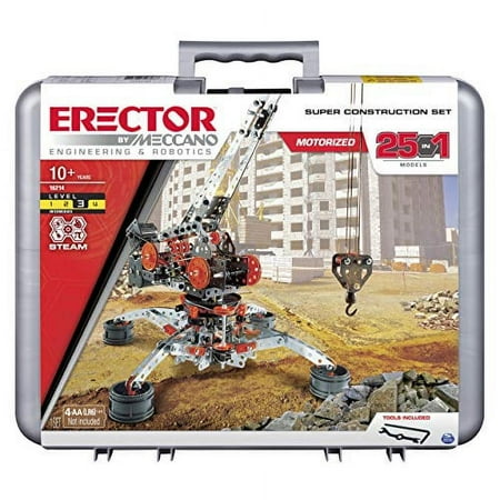 Erector by Meccano Super Construction 25-in-1 Motorized Building Set, Ages 10+