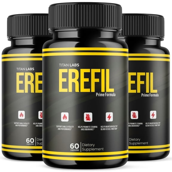 Erefil Advanced Formula Natural Supplement Pills for Max Strength 180 Capsules