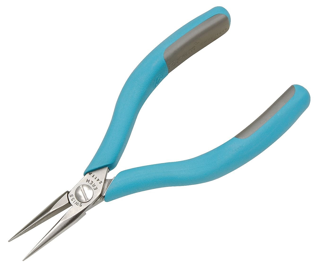 Erem 2411P 5” Fine Point Needle Nose Pliers Smooth Jaws with Ergonomic Handles CA2