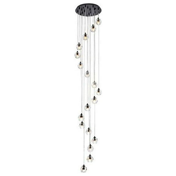 Eren 18 lights Black pendant