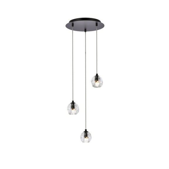 Eren 3 lights Black pendant