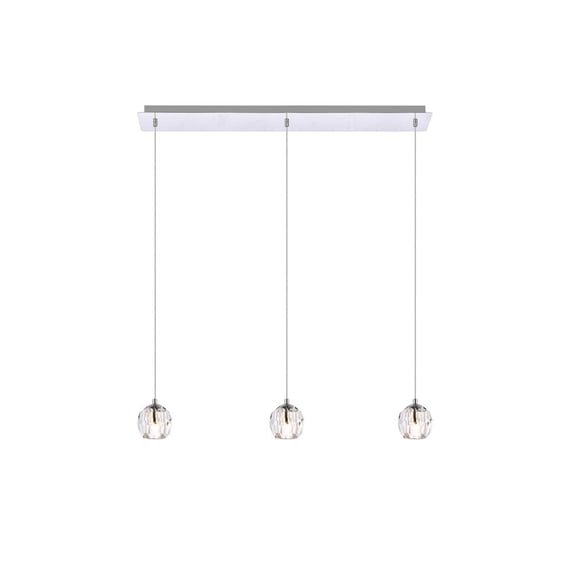 Eren 3 lights Chrome pendant