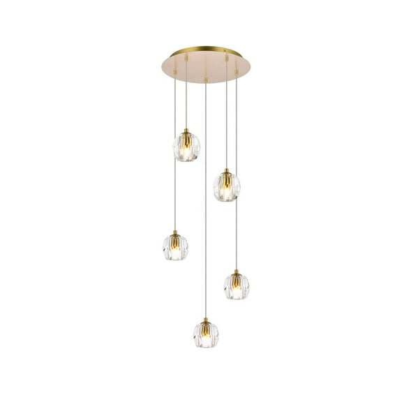 Eren 5 lights Gold pendant