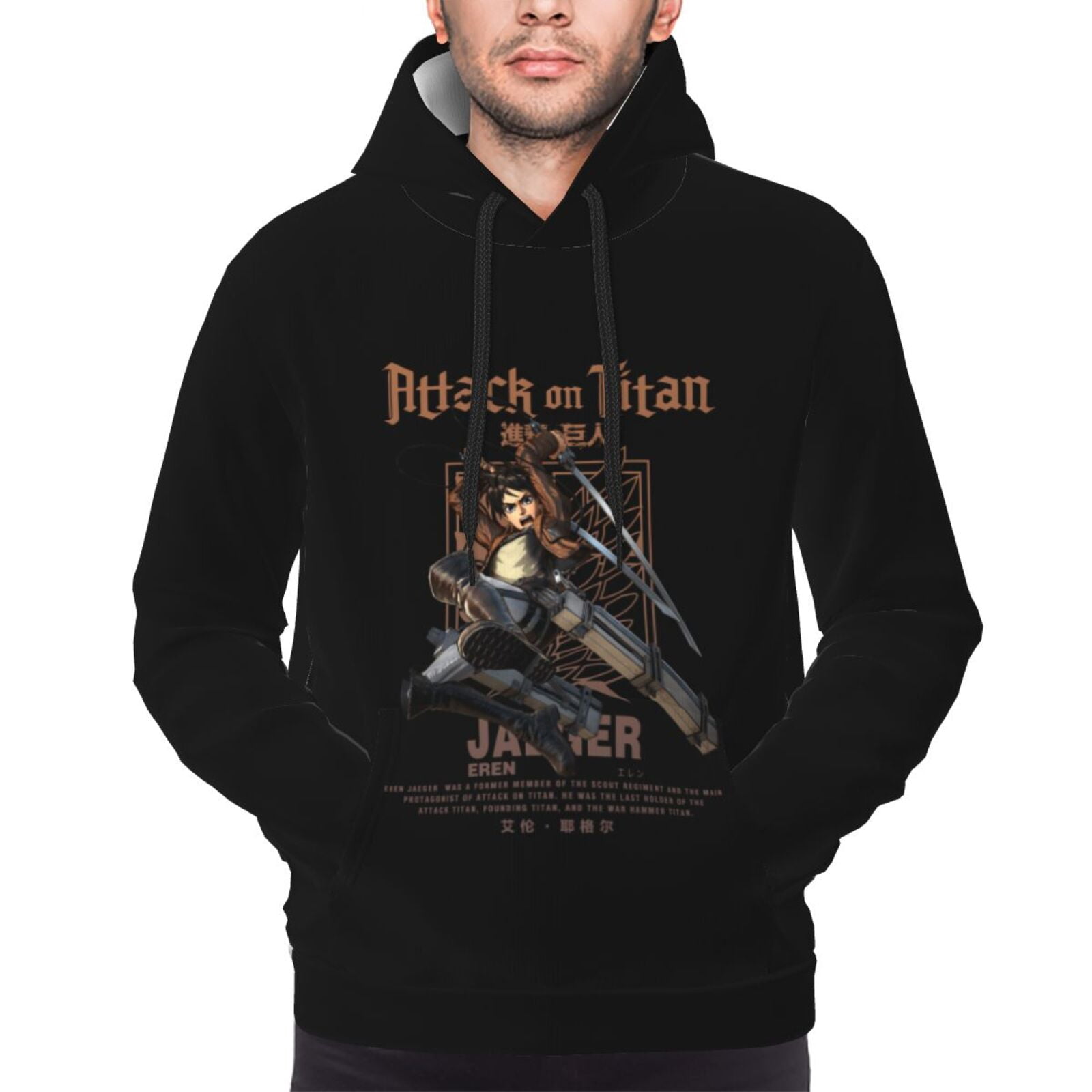 Eren Jaeger Attack On Titan Hoodies For Men Hoodie Pullover Long Sleeve ...