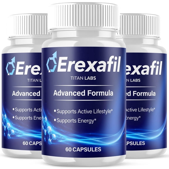Erexafil Advanced Formula Natural Supplement Pills for Max Strength 180 Capsules