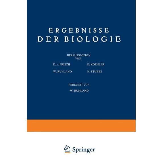 Ergebnisse Der Biologie: Siebzehnter Band, (Paperback)