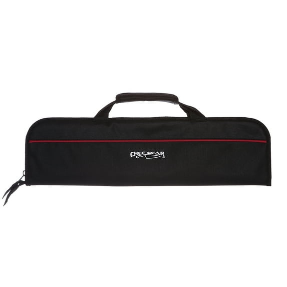 Ergo Chef Black 5-Pocket Padded Chef's Knife Bag Heavy Nylon / Polyester Construction