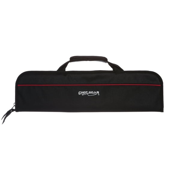 Ergo Chef Black 5-Pocket Padded Chef's Knife Bag Heavy Nylon / Polyester Construction