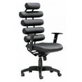 thumbnail image 1 of Ergo Chunky Black Faux Leather High Back Office Chair, 1 of 7