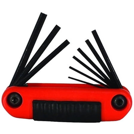 Ergo-Fold Hex Key Set, 9 Per Set, Hex Tip, Inch | Bundle of 5 Sets