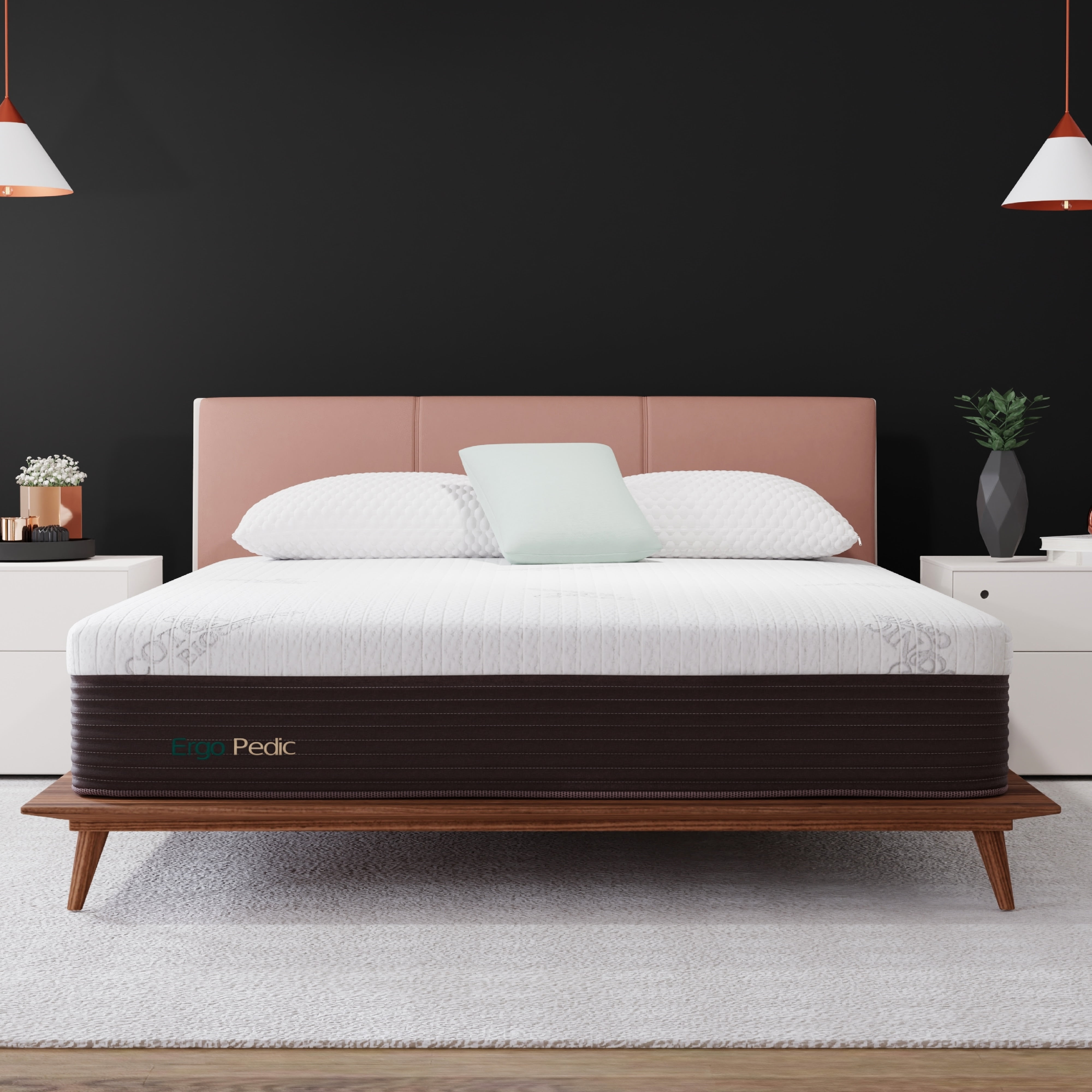 Ergo-Pedic CopperCloud Original Adult 12" Cooling Medium Memory Foam ...