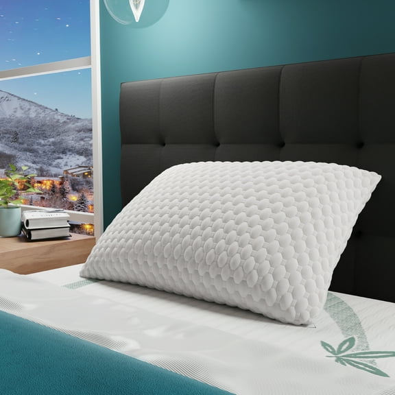 Ergo-Pedic ZenCloud Calming Shredded Gel Memory Foam Pillow, King Size, Adjustable With Extra Fill