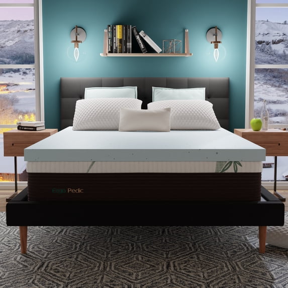 Ergo-Pedic ZenWave 2” Twin Calming Gel-Infused Memory Foam Mattress Topper