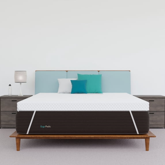 Ergo-Pedic ZenWave 3” Cal King Calming Gel-Infused Memory Foam Mattress Topper, Washable Cover