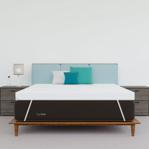 Ergo-Pedic ZenWave 3” Twin XL Calming Gel-Infused Memory Foam Mattress Topper, Washable Cover