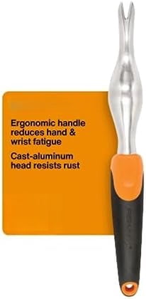 Ergo Weeder Tool for Weeding, Heavy Duty Gardening Hand Tool with Ergonomic Handle and Hanging Hole for Storage, Remove Weeds and Roots like Dandelions and Thistles