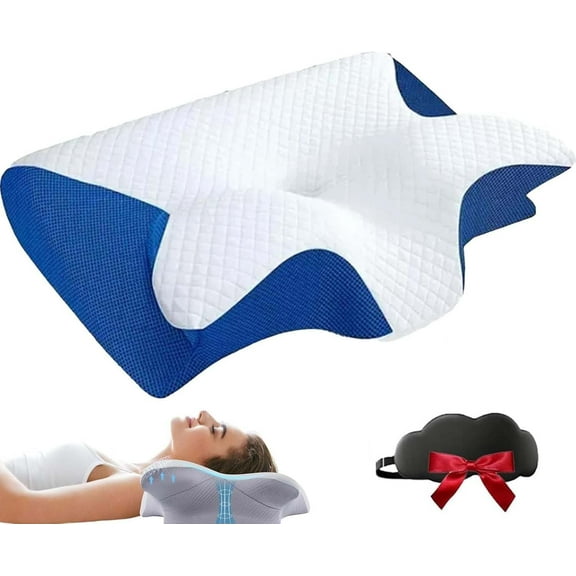 Ergo Z Pillow, Ergo Z 2 in 1 Ergonomic Pillow, Sleep Restora Pillows, Ergonomic Memory Foam Contour Orthopedic Pillows with Breathable Pillowcase for Side, Back & Stomach Sleepers(Gray)