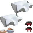 thumbnail image 1 of Ergo Z Pillow, Ergo Z 2 in 1 Ergonomic Pillow, Sleep Restora Pillows, Ergonomic Memory Foam Contour Orthopedic Pillows with Breathable Pillowcase for Side, Back & Stomach Sleepers(Gray), 1 of 8