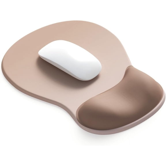 ErgoComfort Gel Wrist Rest Mouse Pad-Ergonomic Office Mousepad with Wrist Support-Non-Slip, Design Desk Accessories Mat for Home&Game Decor (06Mocha Sand)