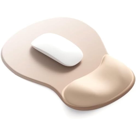 ErgoComfort Gel Wrist Rest Mouse Pad-Ergonomic Office Mousepad with Wrist Support-Non-Slip, Design Desk Accessories Mat for Home&Game Decor (06Nude Rest)
