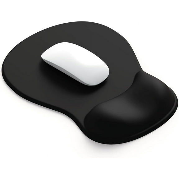 ErgoComfort Gel Wrist Rest Mouse Pad-Ergonomic Office Mousepad with Wrist Support-Non-Slip, Design Desk Accessories Mat for Home&Game Decor (01Black)