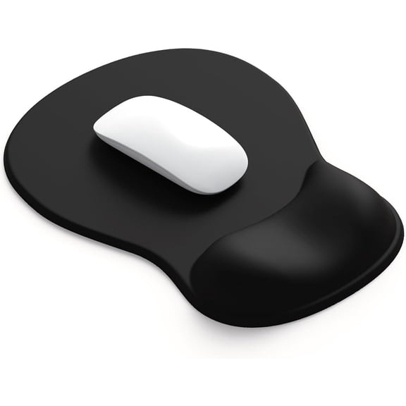 ErgoComfort Gel Wrist Rest Mouse Pad-Ergonomic Office Mousepad with Wrist Support-Non-Slip, Design Desk Accessories Mat for Home&Game Decor (01Black)