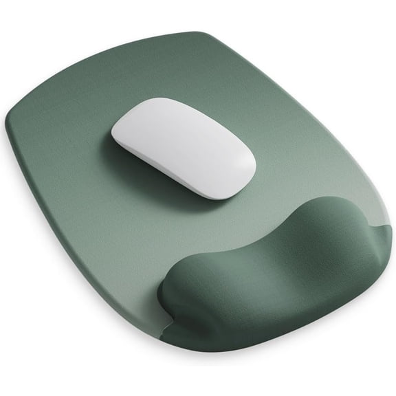 ErgoFlow l Wrist Rest Mouse Pad - Ergonomic Cushion for Desk, Cute Aesthetic Computer Decor Women; Small Mousepad Mat&Laptop Pads Office, Home Support & Ergo Accessories Supplies(03Sa Green)