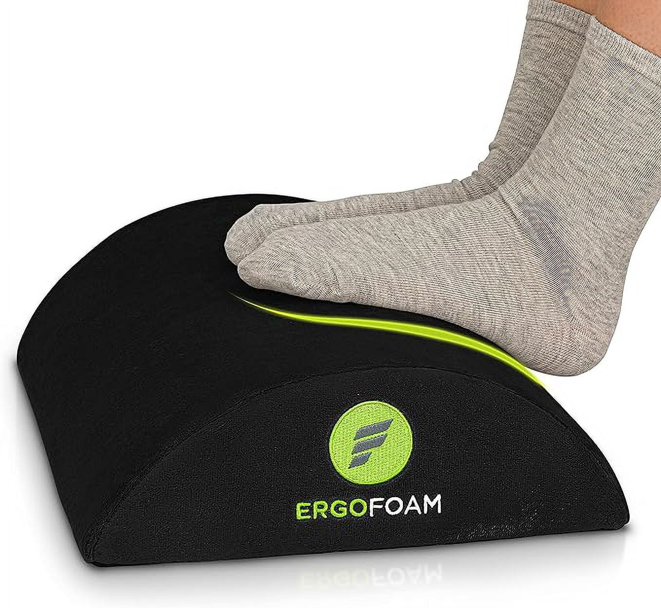 ErgoFoam Ergonomic Foot Rest Under Desk Premium Velvet Soft Foam