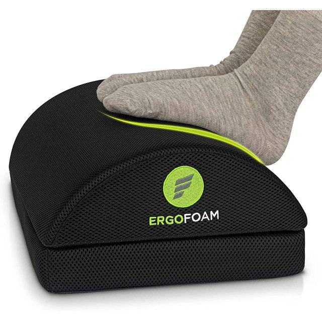 ErgoFoam Foot Rest for Under Desk at Work Chiropractor Endorsed 2in1