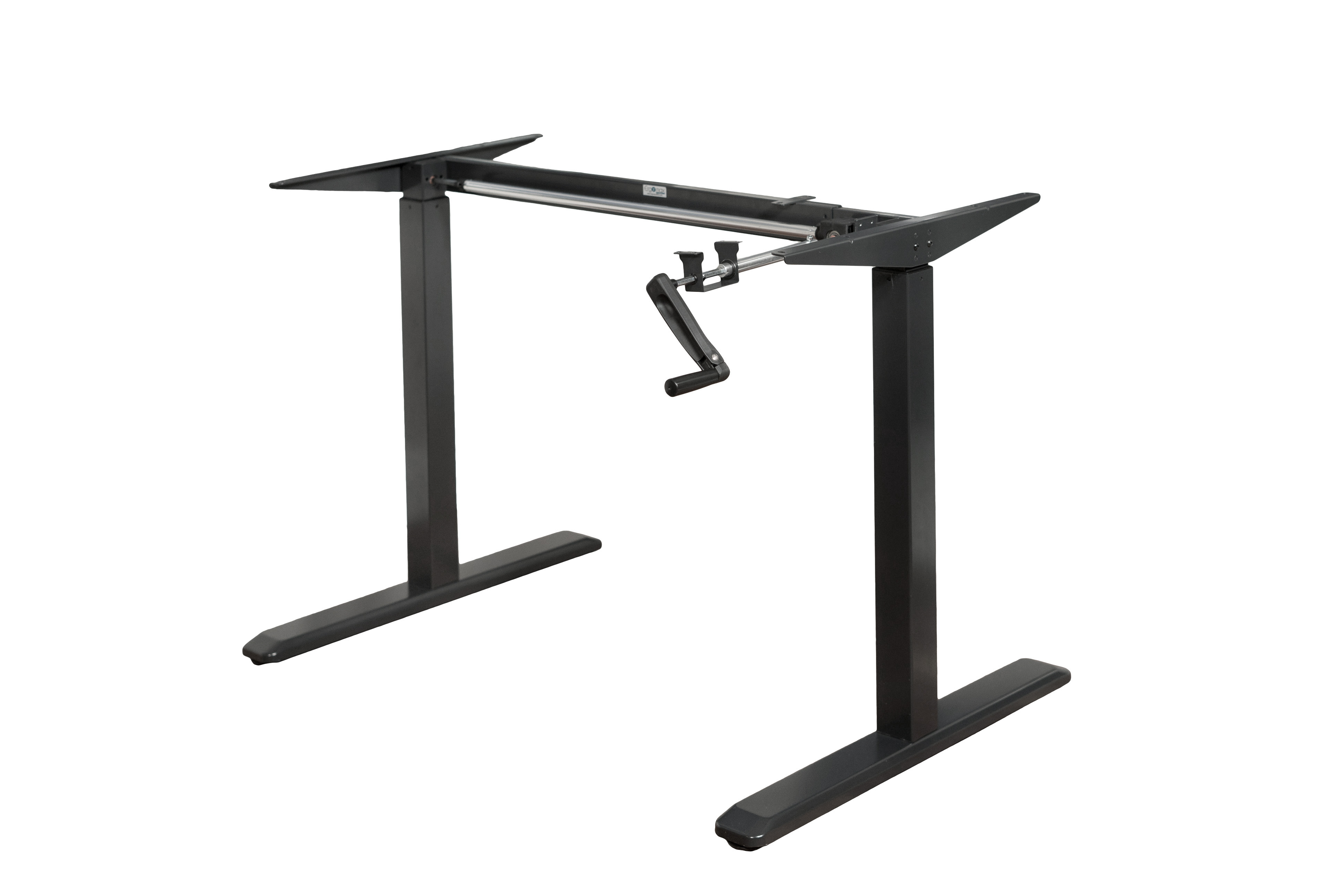 ErgoMax Black Height Adjustable Crank Desk Frame, Tabletop Not Included, 45 Inch Max Height - image 1 of 8