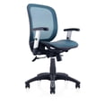 thumbnail image 1 of ErgoMax Fully Meshed Ergonomic Height Adjustable Office Chair w/Armrests, 42 Inch Max Height (Blue), 1 of 7