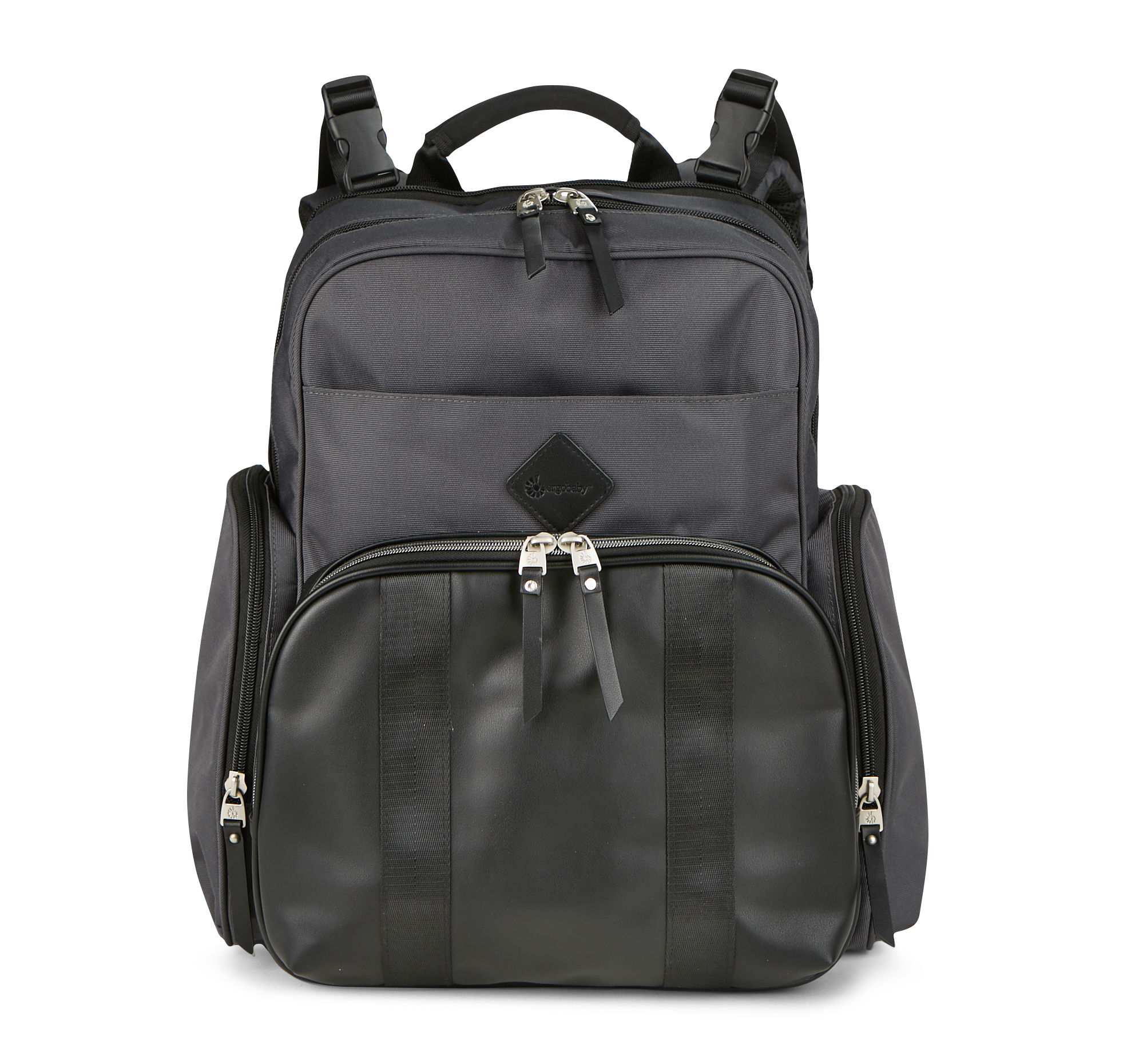 Ergobaby Adjustable Shoulder Strap Inside Pockets Backpack Diaper Bags, Black - image 1 of 10