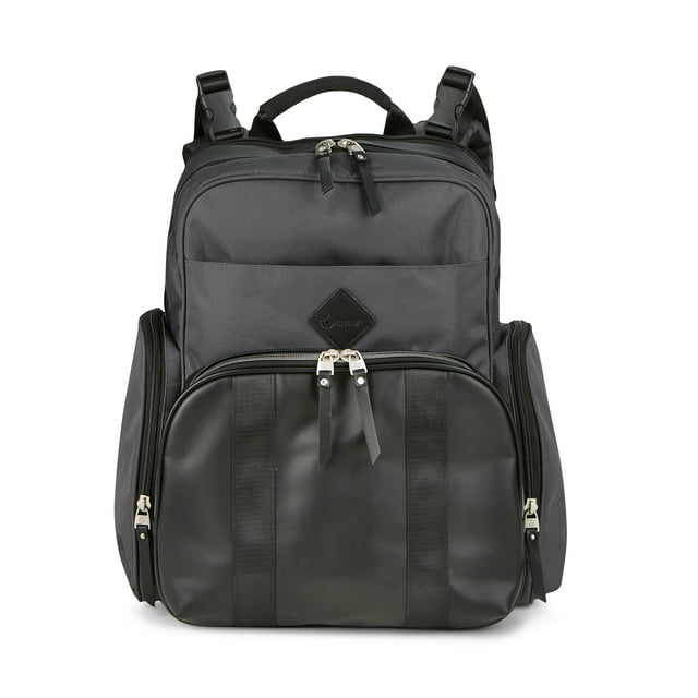Ergobaby Adjustable Shoulder Strap Inside Pockets Backpack Diaper Bags, Black