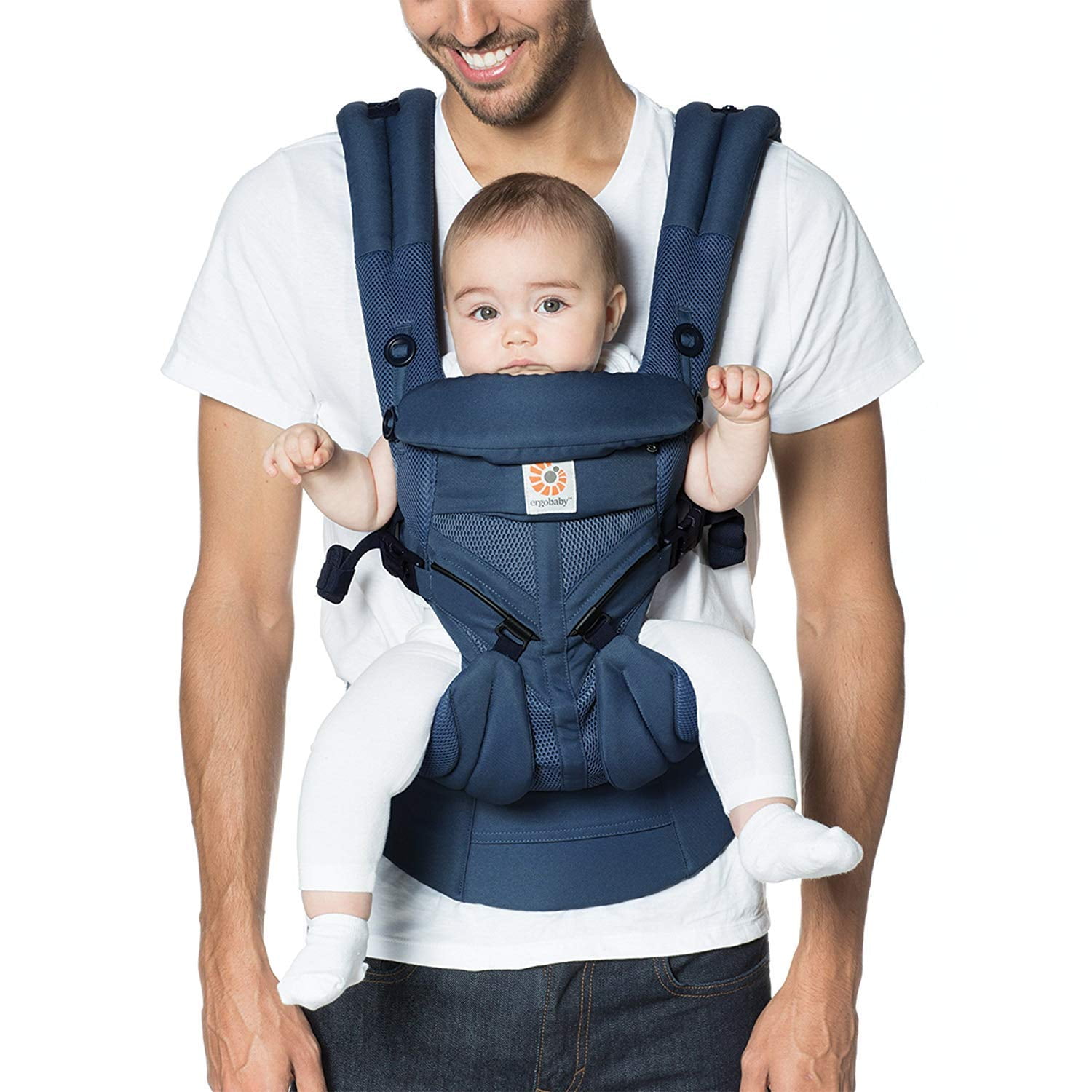 Free Shipping Ergobaby Carrier Omni 360 All Carry Positions Baby Carrier with Cool Air Mesh Midnight Blue Walmart