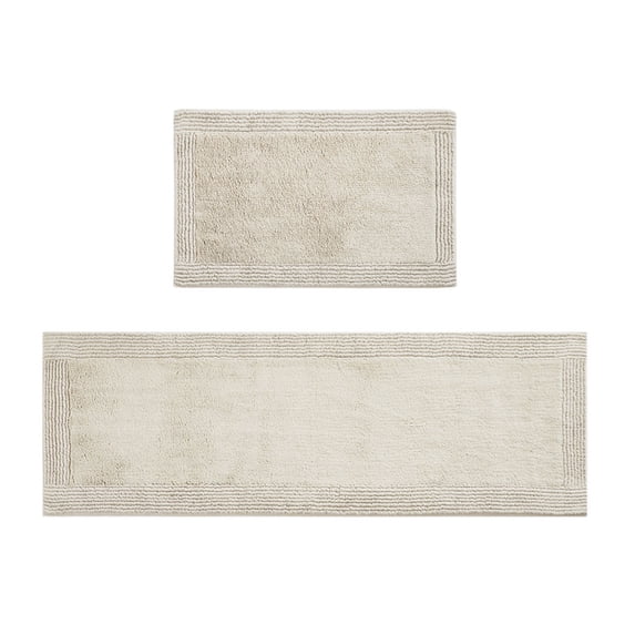 Ergode 100% Cotton Tufted 3000 GSM Reversible Bath Rug - Luxurious, Soft, and Stylish Bathroom Decor - OEKO-TEX Certified - Machine Washable