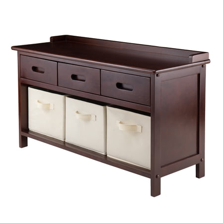Ergode Adriana 4-Pc Set, Storage Bench & 3 Foldable Baskets