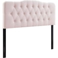 thumbnail image 1 of Ergode Annabel Queen Diamond Tufted Performance Velvet Headboard - Pink, 1 of 5