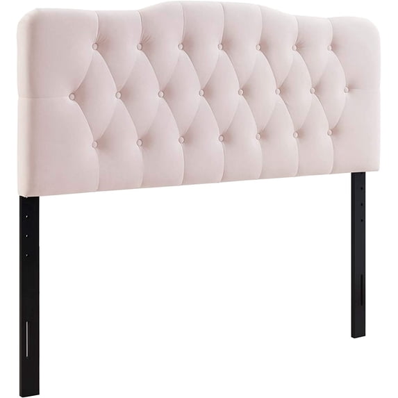 Ergode Annabel Queen Diamond Tufted Performance Velvet Headboard - Pink