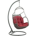 thumbnail image 1 of Ergode Arbor Outdoor Patio Wood Swing Chair - Red, 1 of 4
