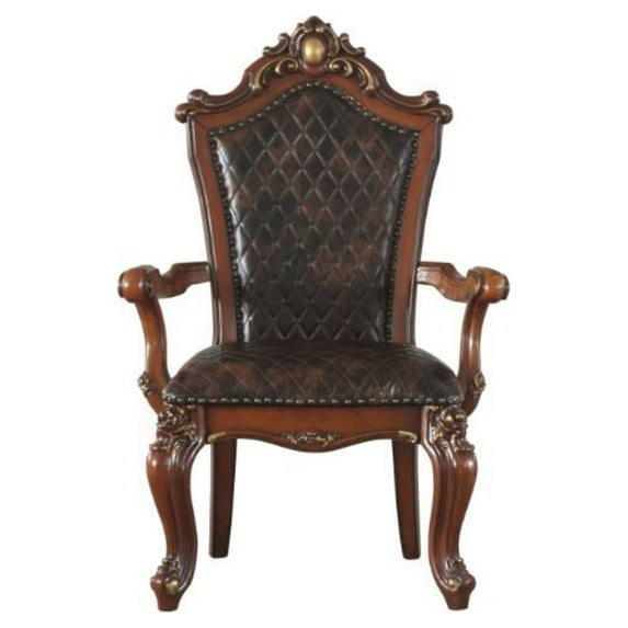 Ergode Arm Chair (Set-2) Cherry Oak & PU