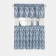 thumbnail image 1 of Ergode Avery Window Curtain Tier Pair and Valance Set - 58x24 - Ice Blue, 1 of 3