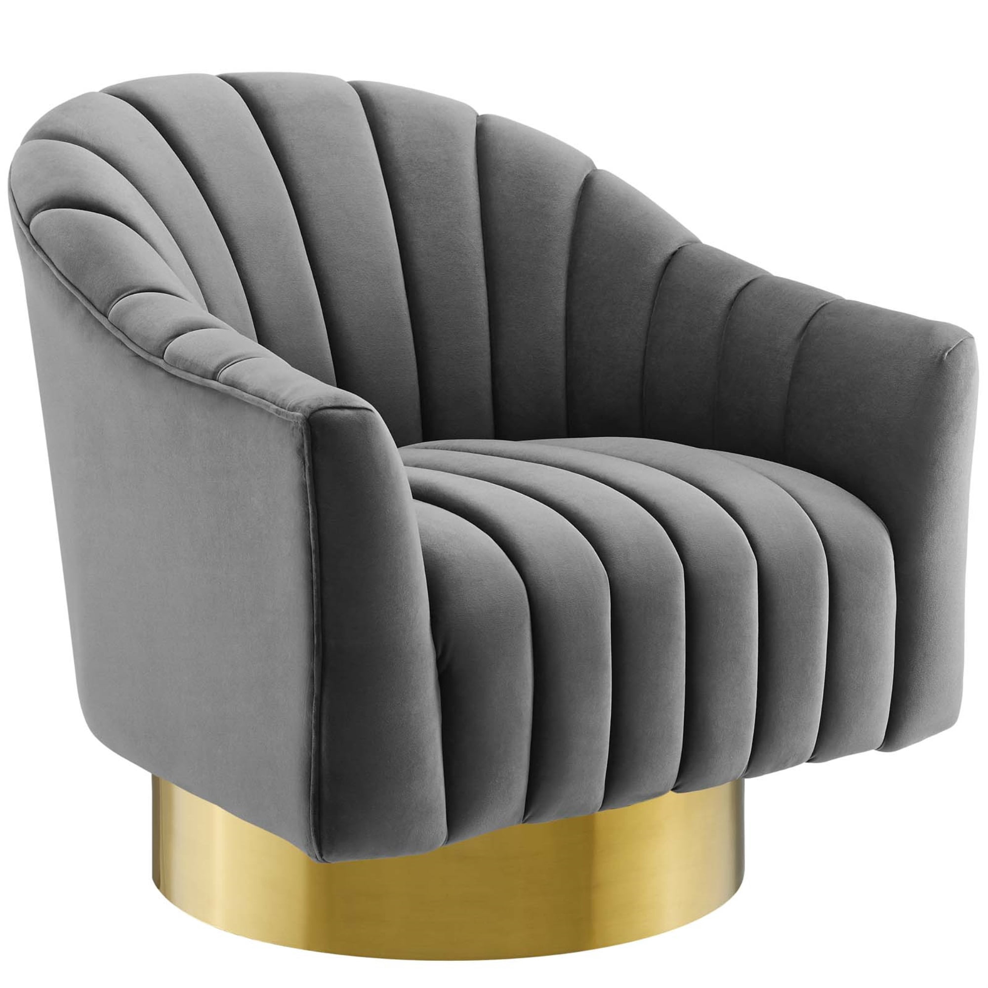 Ergode Buoyant Vertical Channel Tufted Accent Lounge Performance Velvet ...