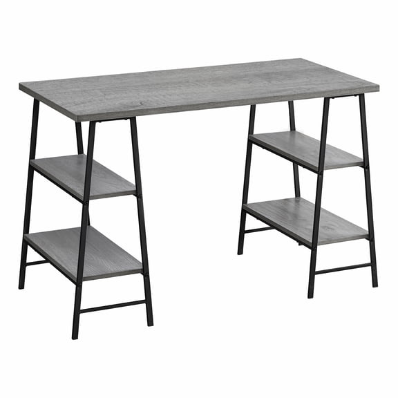 Ergode COMPUTER DESK - 48"L / GREY / BLACK METAL