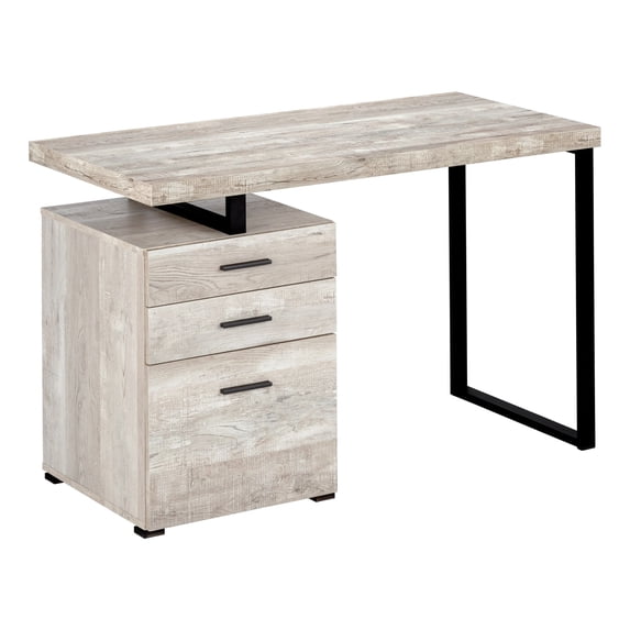 Ergode COMPUTER DESK - 48"L / TAUPE RECLAIMED WOOD / BLACK METAL