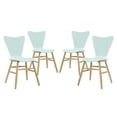 thumbnail image 1 of Cascade Dining Chair Set of 4 - Mid-Century Modern Design, Contoured Waterfall Seat, Flared Back, Painted Bentwood, Beechwood Legs, 331lb Weight Capacity, 1 of 5