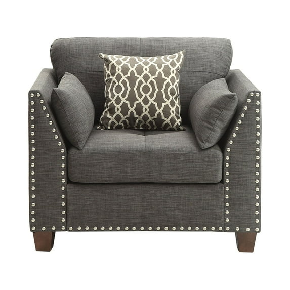 Rebekah - Bench w/Storage Gray Fabric